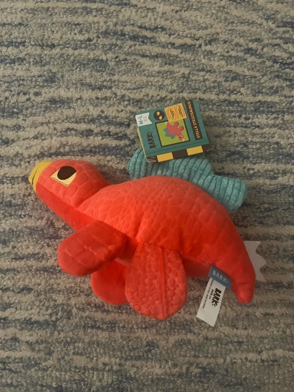 NWT Bark Stella Stegosaurus Dinosaur Dog Toy